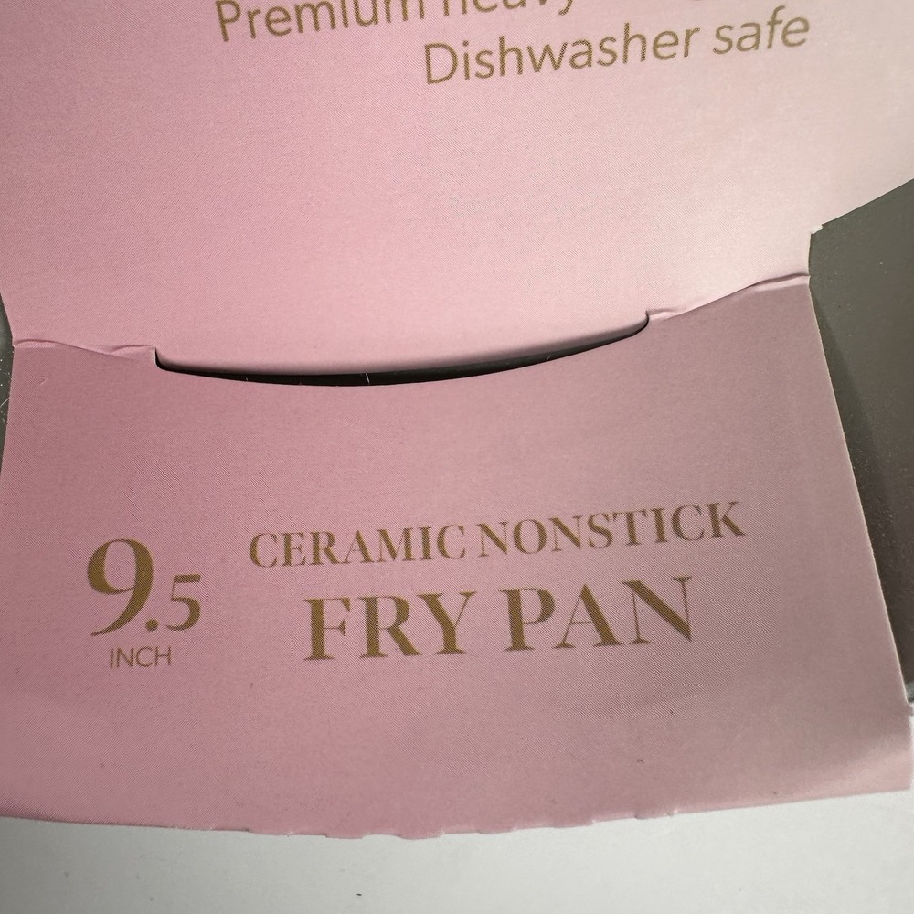 Paris Hilton 9.5" Ceramic Nonstick Fry Pan Pink Aluminum Induction Safe - Picture 5 of 7